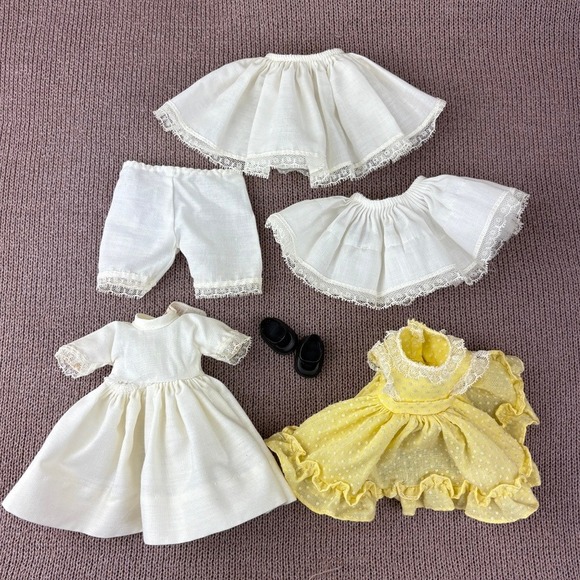 Madame Alexander Other - Madame Alexander-Kins Amy Doll Outfit Dress w/ Shoes Yellow Lace Bloomers Skirts